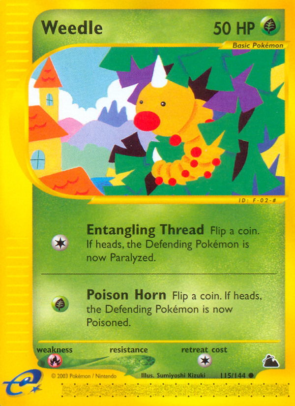 Weedle — illustrated card