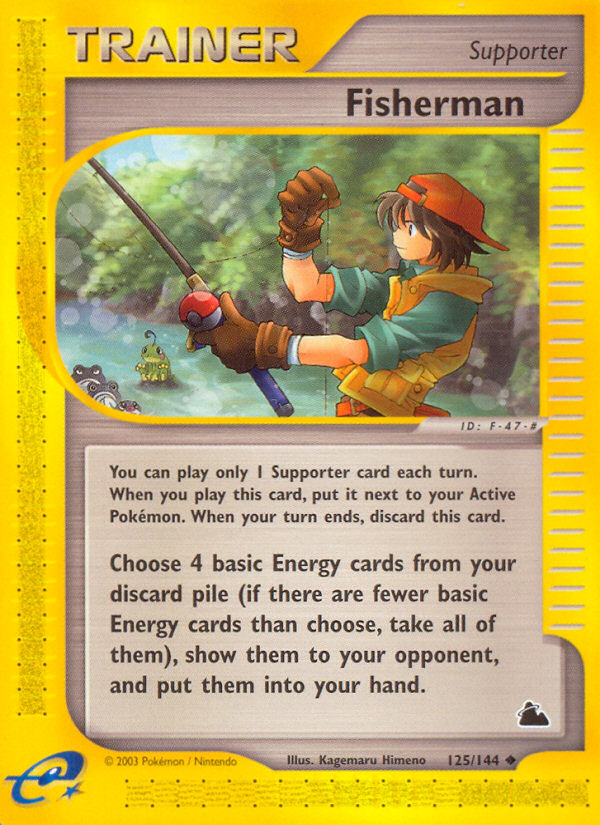 Fisherman — illustrated card