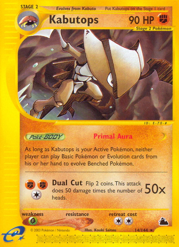 Kabutops — illustrated card
