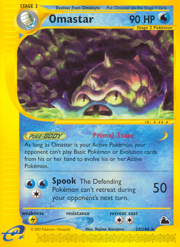 Omastar — illustrated card