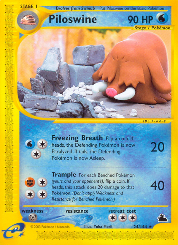 Piloswine — illustrated card