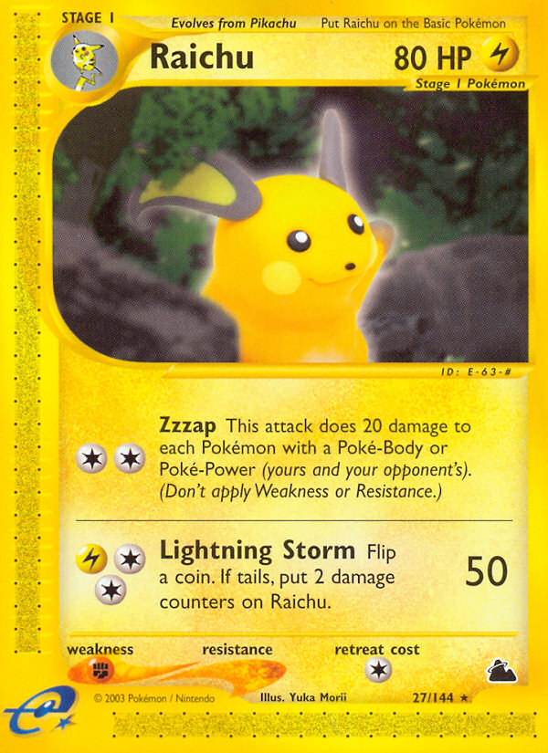 Raichu — illustrated card