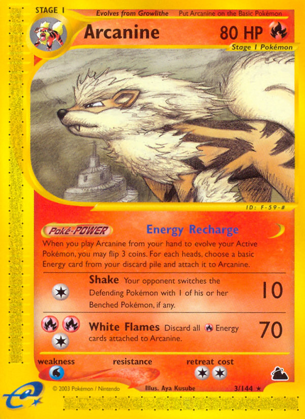 Arcanine — illustrated card