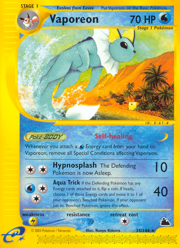 Vaporeon — illustrated card