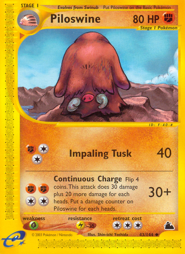 Piloswine — illustrated card