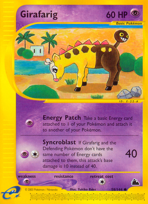 Girafarig — illustrated card