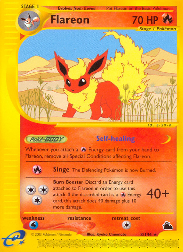 Flareon — illustrated card