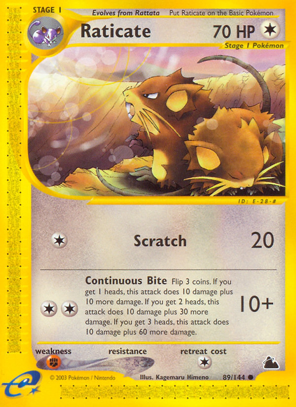 Raticate — illustrated card