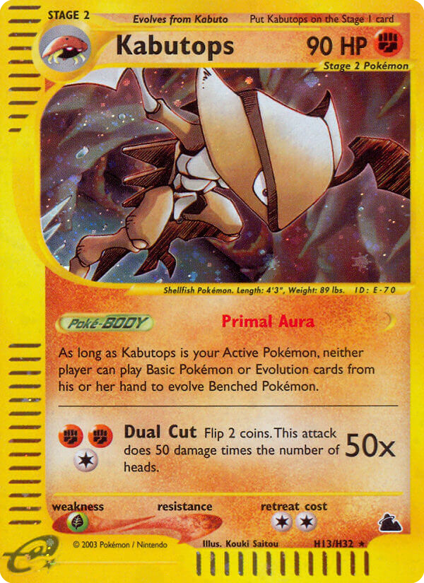 Kabutops — illustrated card