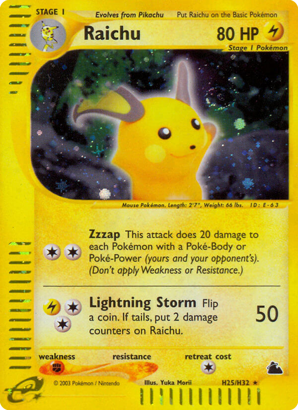 Raichu — illustrated card