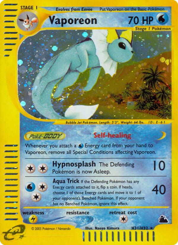 Vaporeon — illustrated card