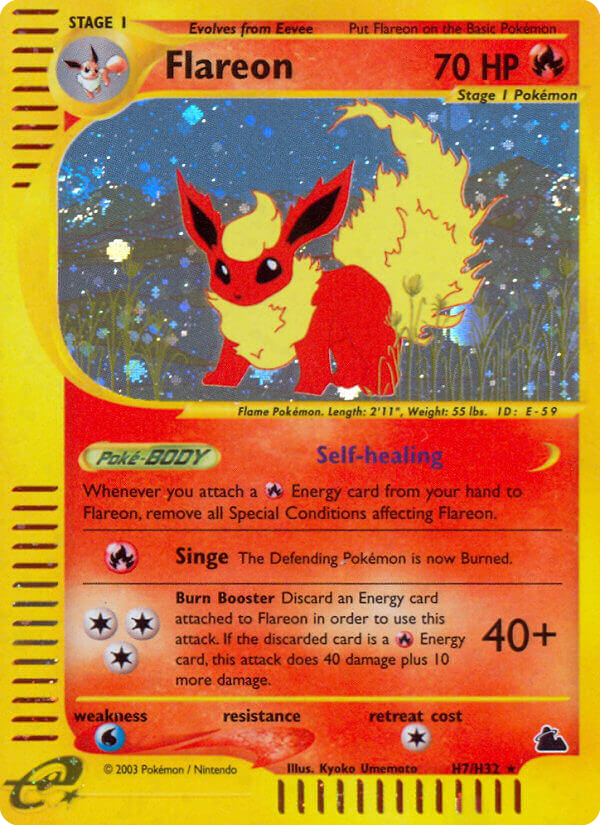 Flareon — illustrated card