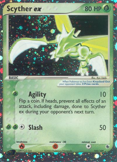 Scyther ex — illustrated card