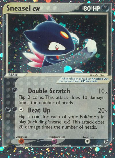 Sneasel ex — illustrated card
