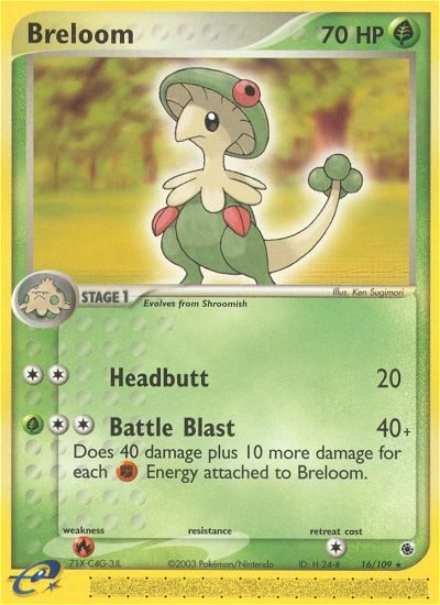 Breloom — illustrated card
