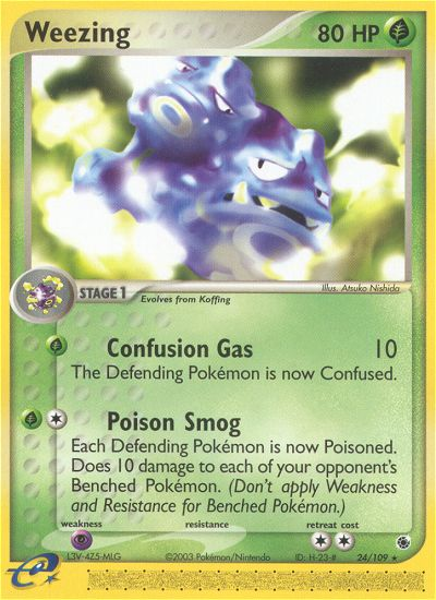 Weezing — illustrated card