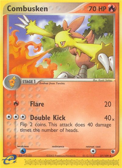 Combusken — illustrated card