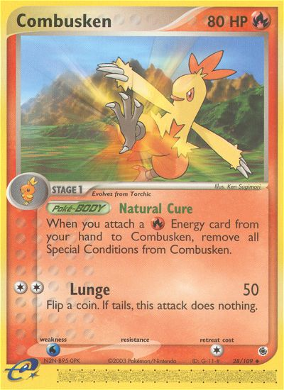 Combusken — illustrated card