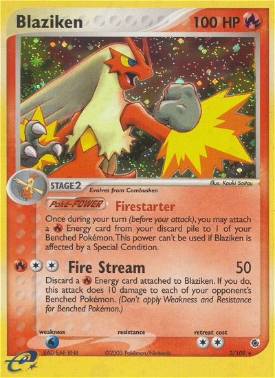 Blaziken — illustrated card