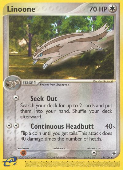 Linoone — illustrated card