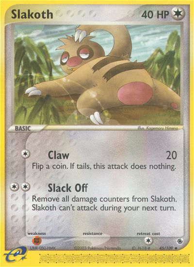 Slakoth — illustrated card