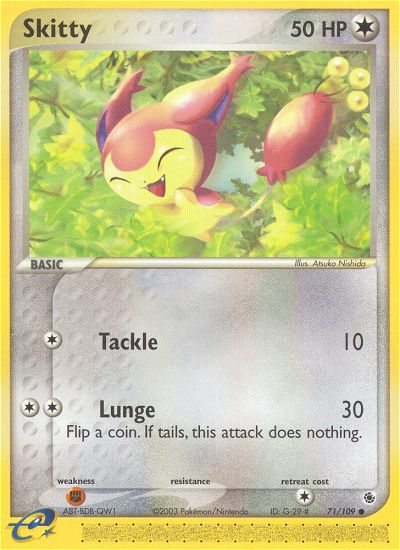 Skitty — illustrated card
