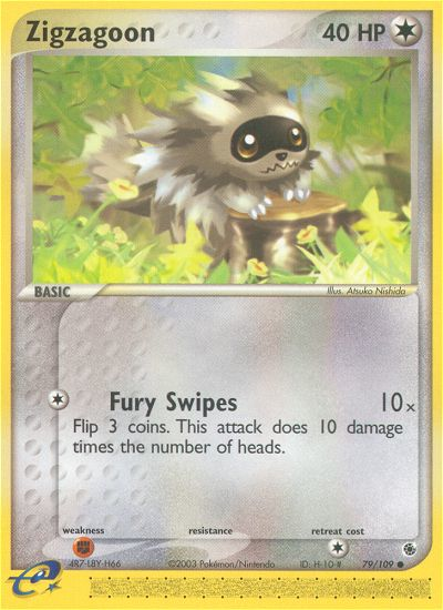 Zigzagoon — illustrated card
