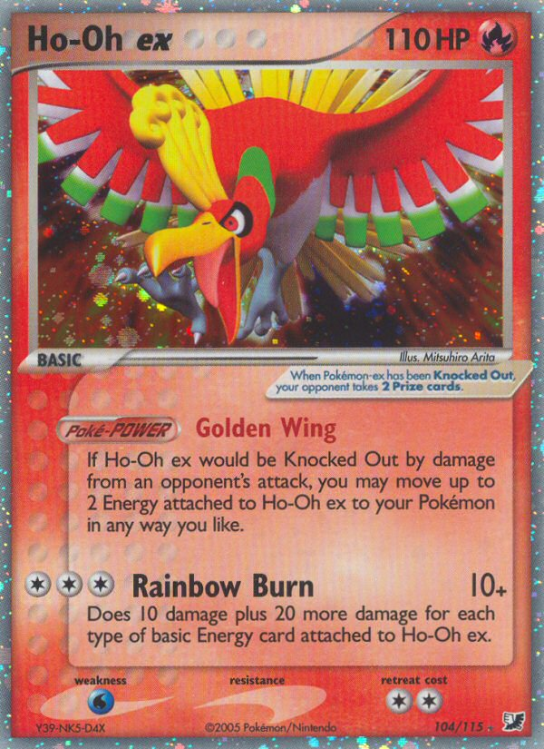 Ho-Oh ex — illustrated card