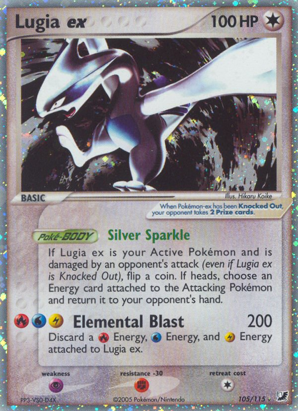 Lugia ex — illustrated card