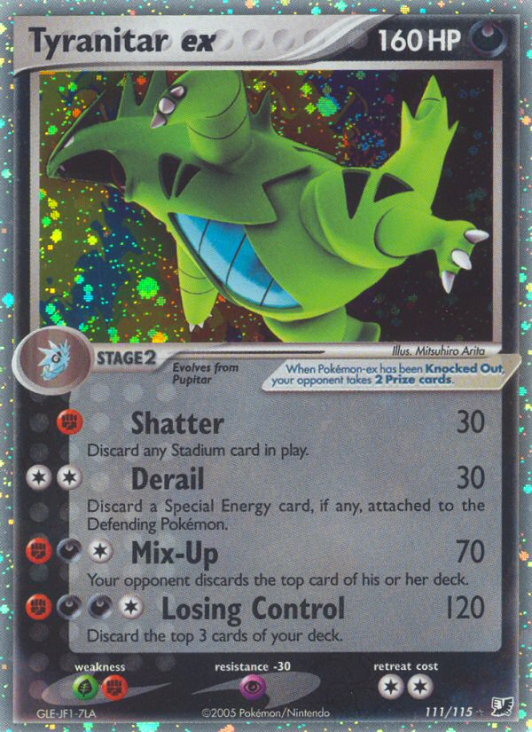 Tyranitar ex — illustrated card