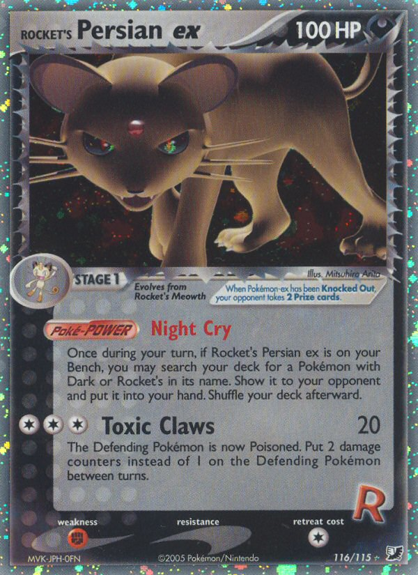 Rocket's Persian ex — illustrated card