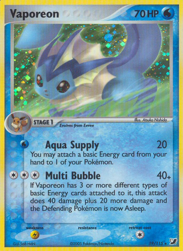 Vaporeon — illustrated card
