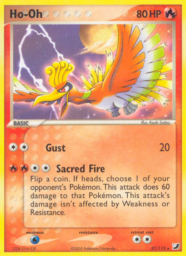 Ho-Oh — illustrated card