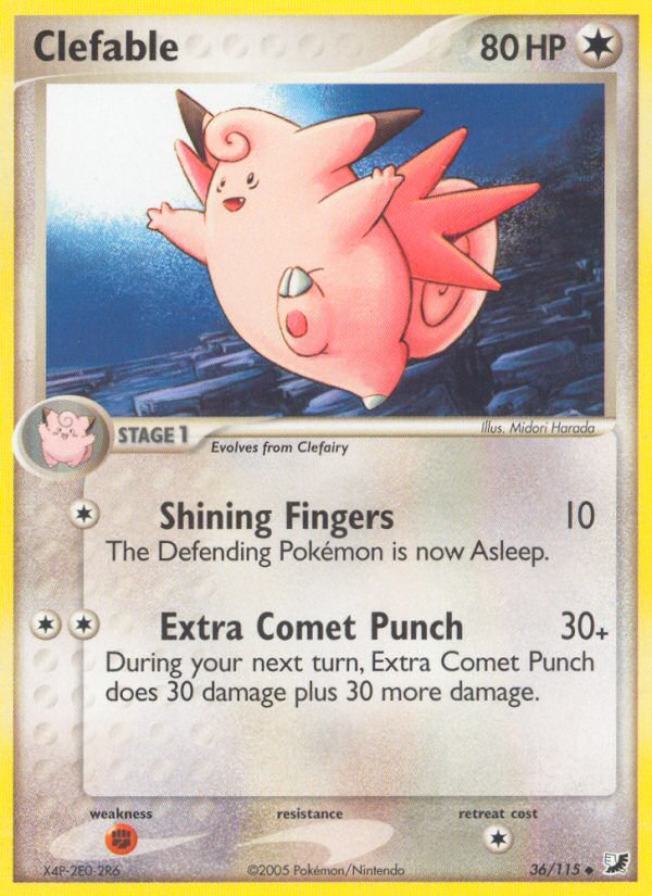 Clefable — illustrated card