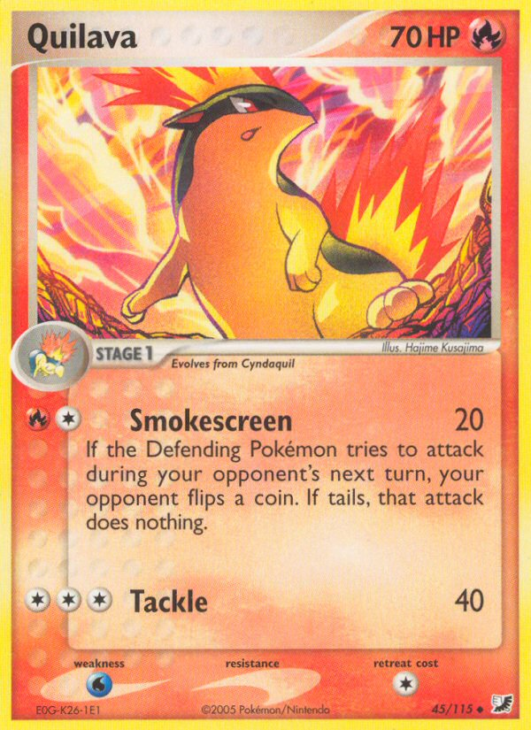 Quilava — illustrated card