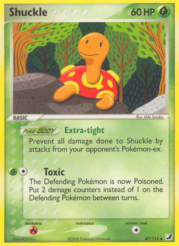Shuckle — illustrated card