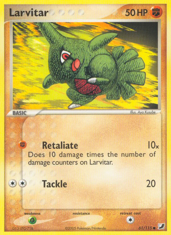 Larvitar — illustrated card
