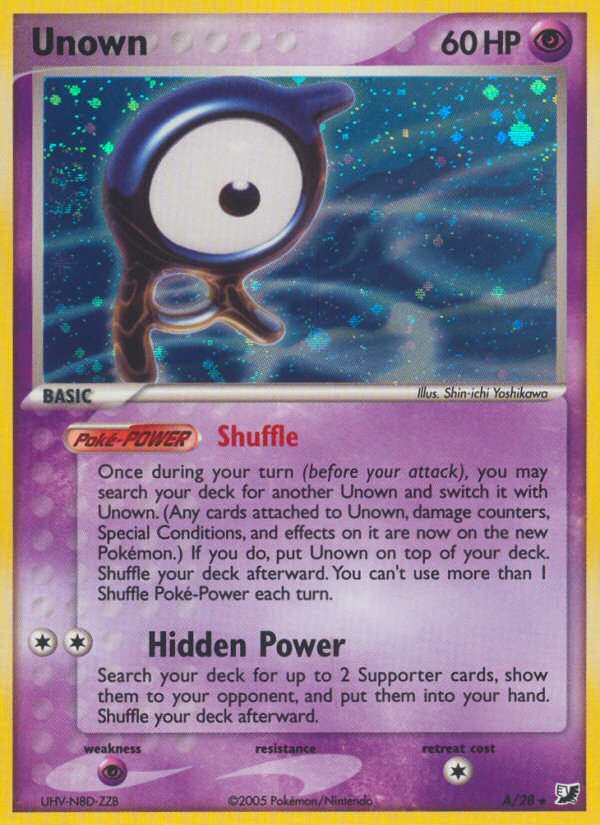Unown — illustrated card