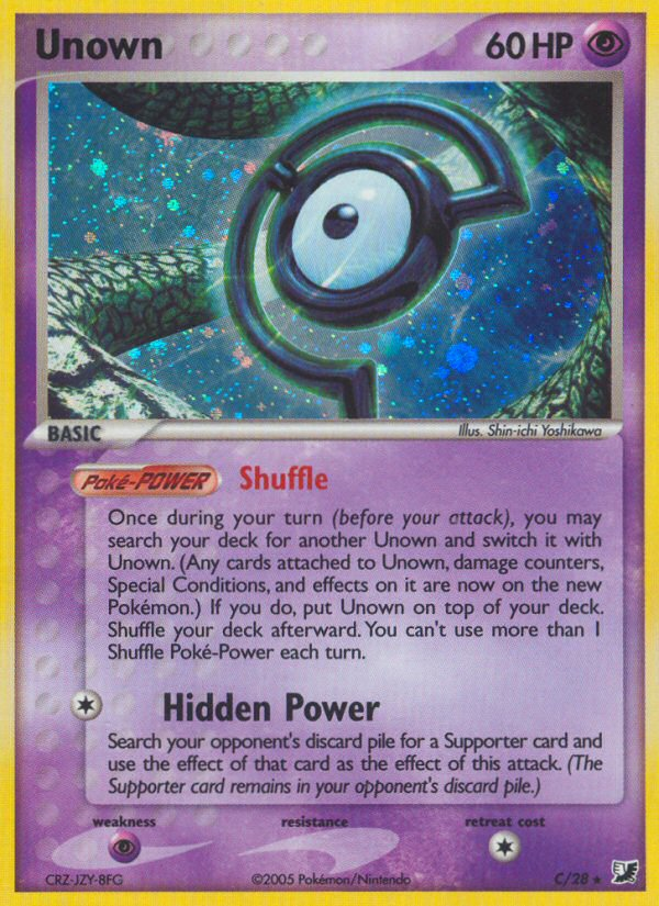 Unown — illustrated card