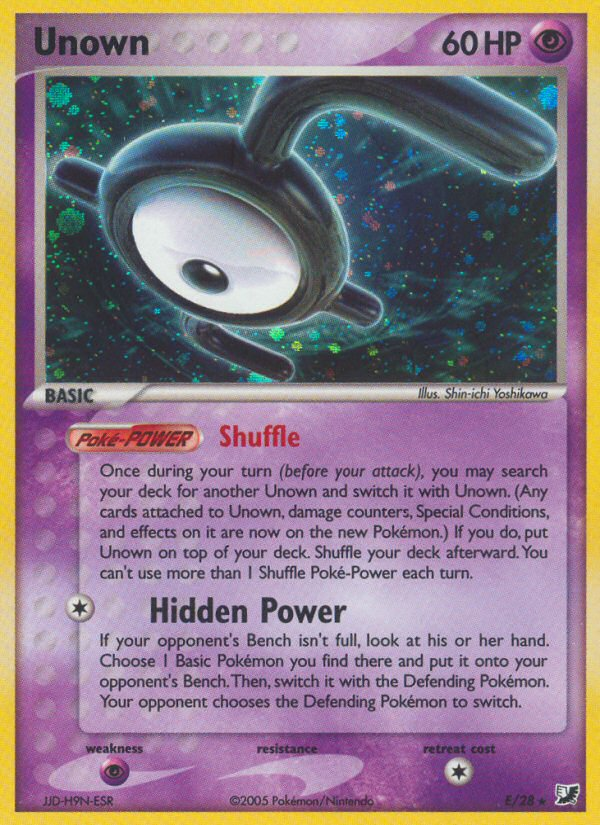Unown — illustrated card