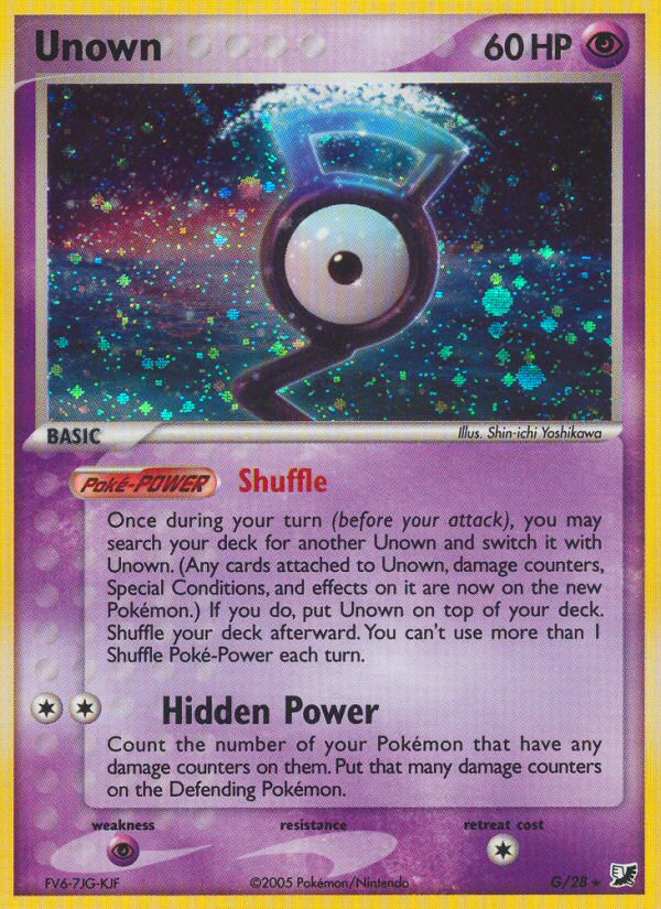 Unown — illustrated card