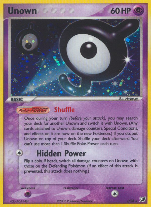 Unown — illustrated card
