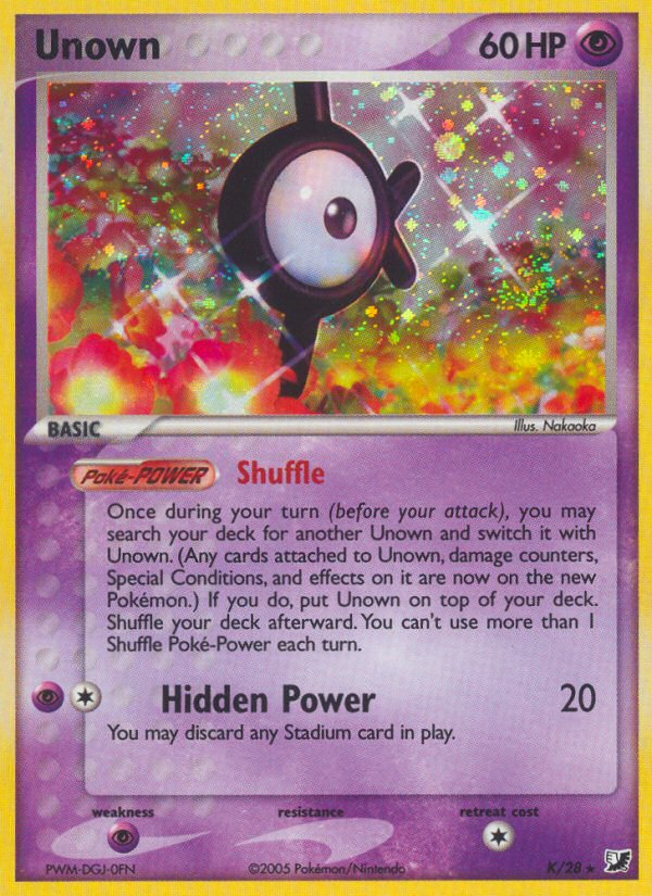 Unown — illustrated card