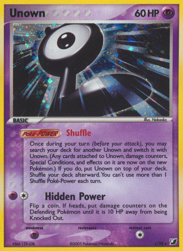 Unown — illustrated card