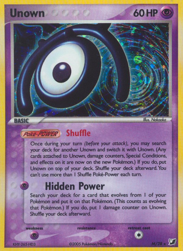 Unown — illustrated card