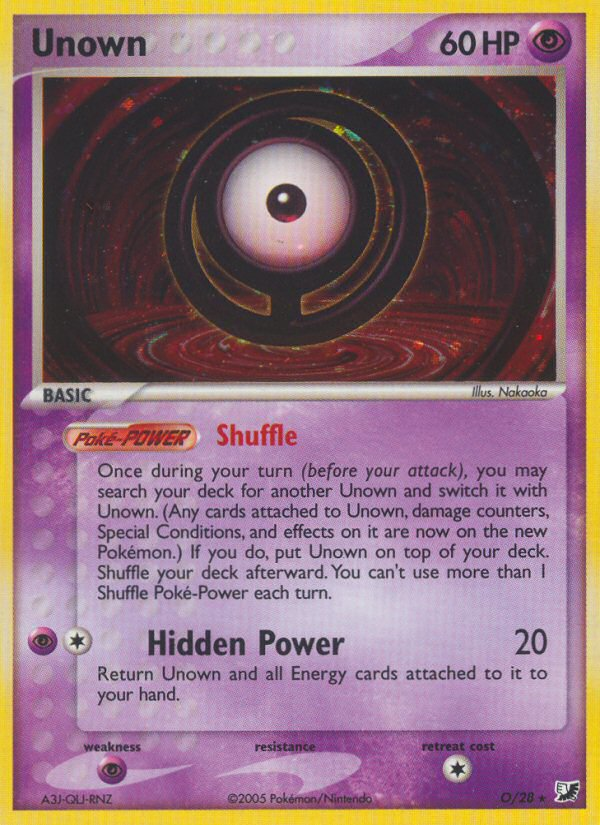 Unown — illustrated card