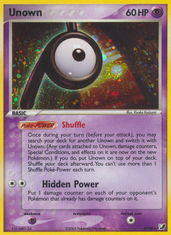 Unown — illustrated card
