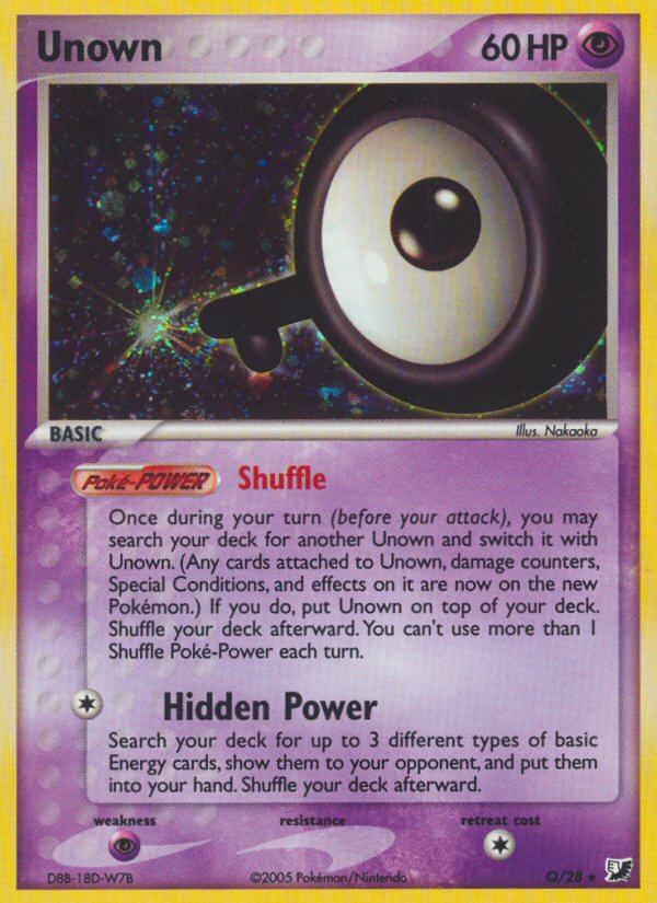 Unown — illustrated card