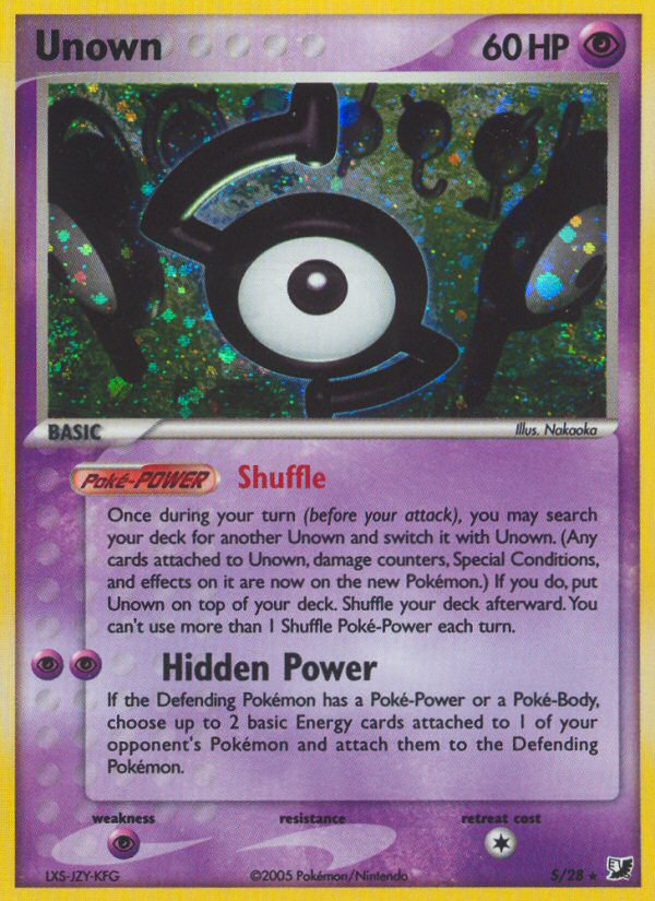 Unown — illustrated card