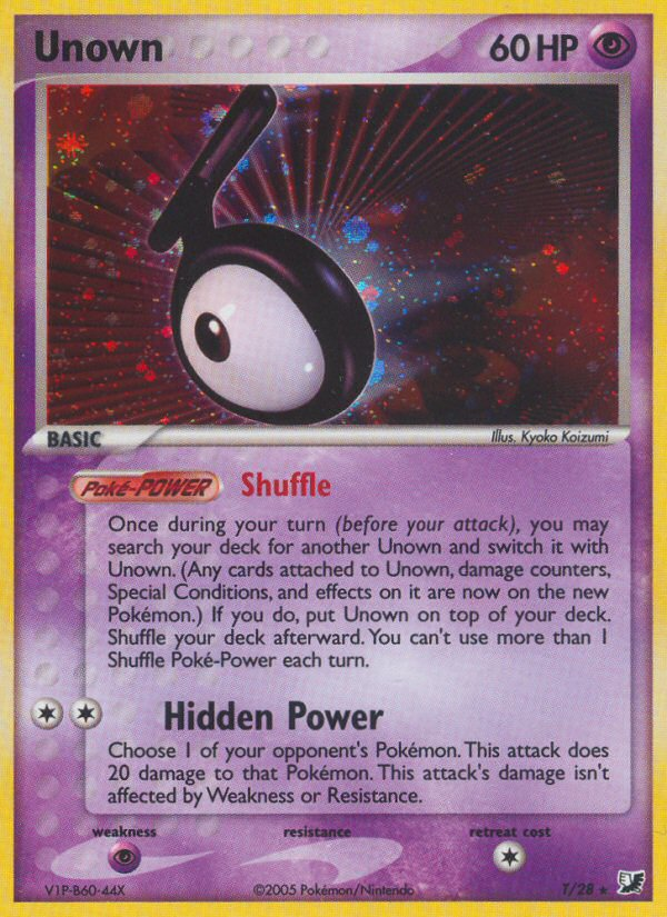 Unown — illustrated card